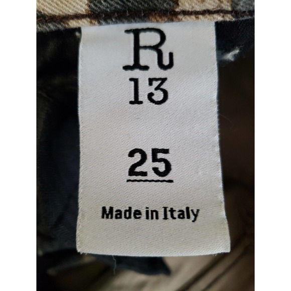 R13 Kate Skinny Leopard Jeans SZ 25 R134021-188 Low-Rise Distressed (j - Picture 2 of 8